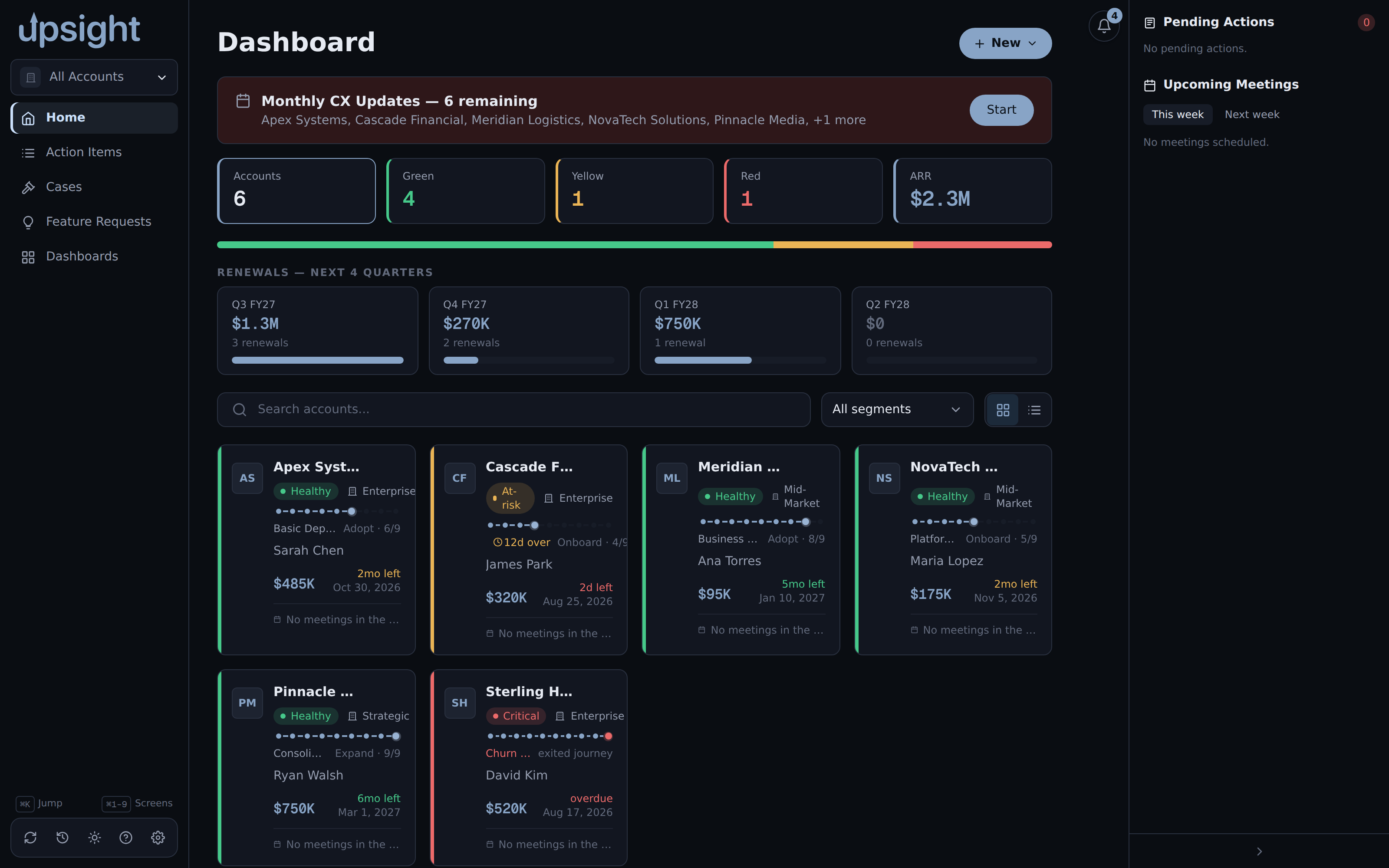 The Upsight dashboard